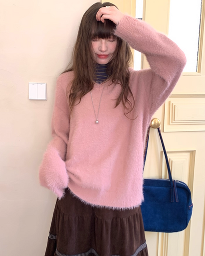 Color Shaggie Knit BU0088