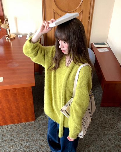 Color Shaggie Knit BU0088