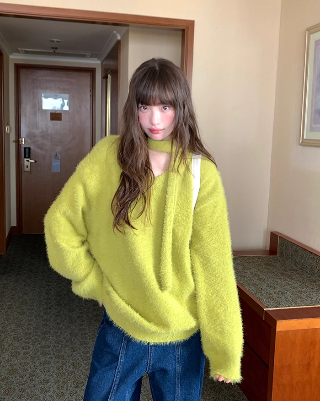 Color Shaggie Knit BU0088