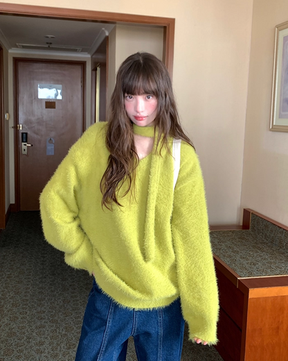 Color Shaggie Knit BU0088