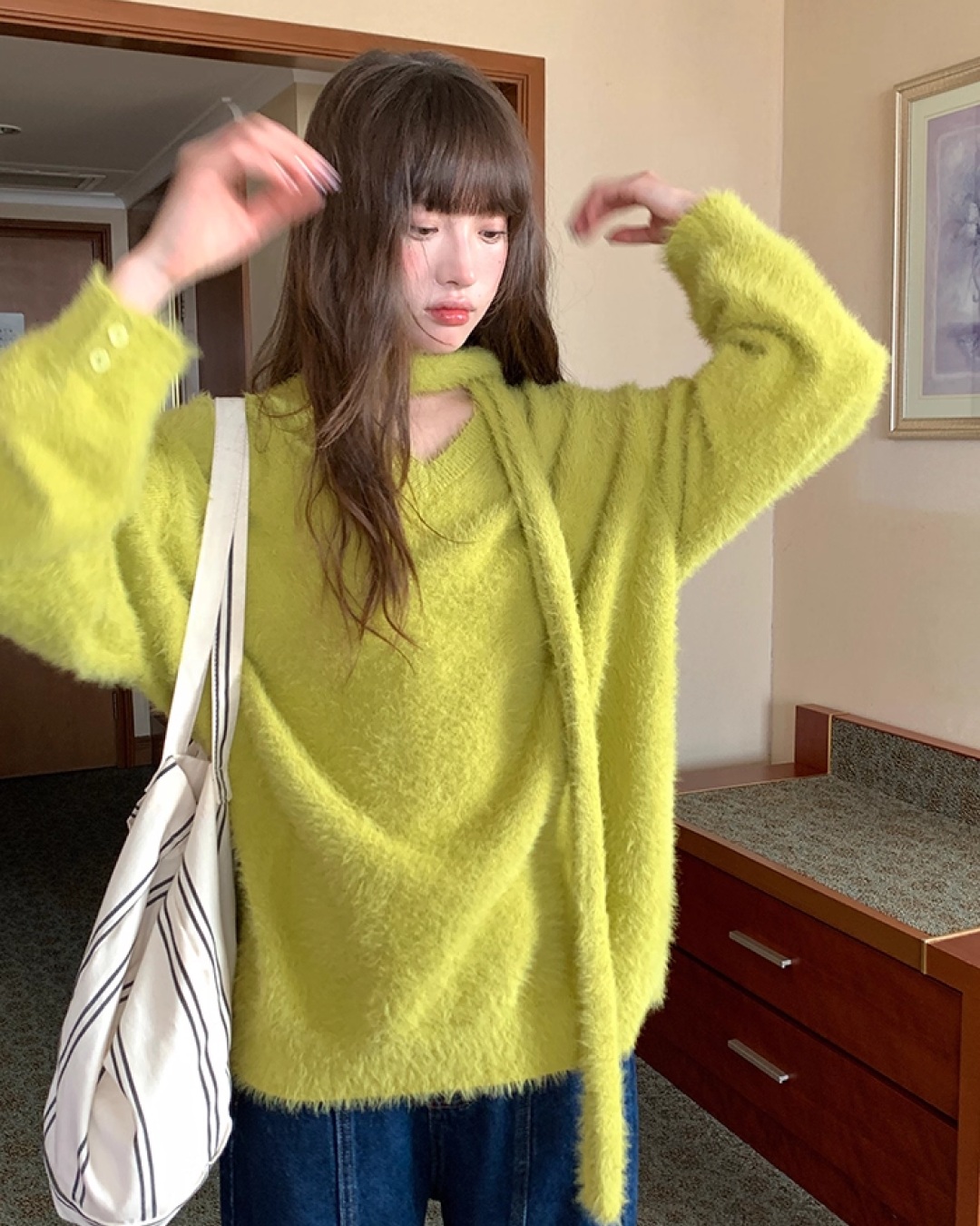 Color Shaggie Knit BU0088