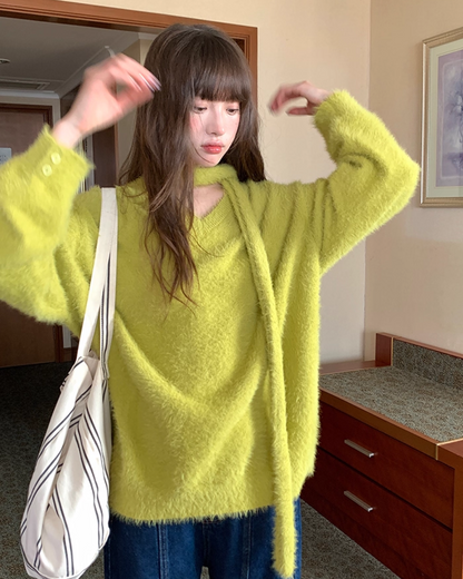 Color Shaggie Knit BU0088