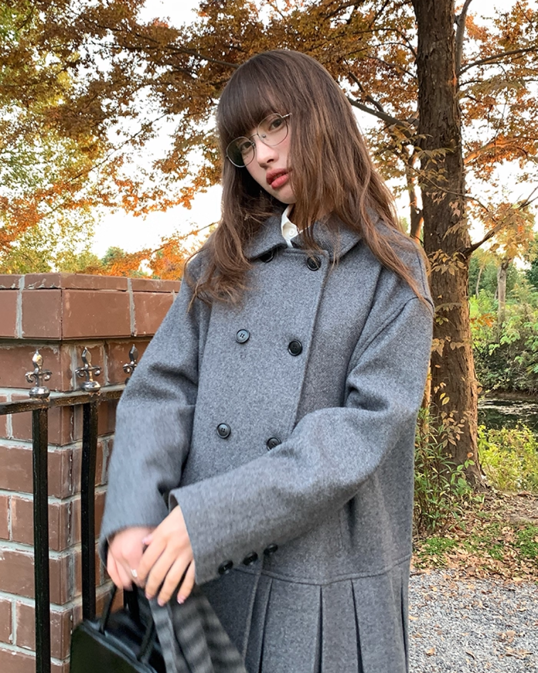 Wool Long Pleats Coat BU0093