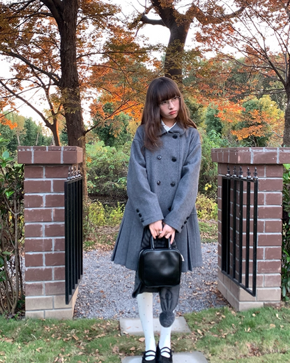 Wool Long Pleats Coat BU0093