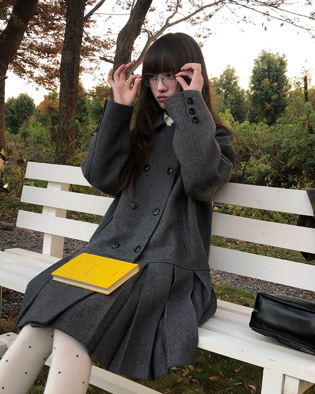 Wool Long Pleats Coat BU0093