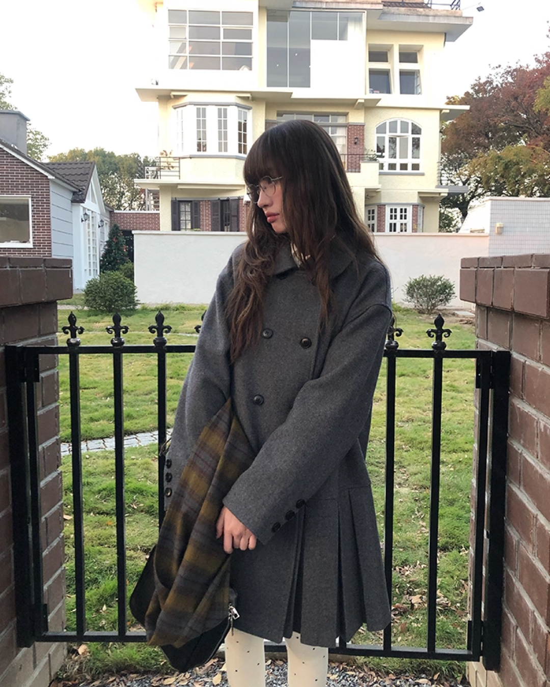 Wool Long Pleats Coat BU0093