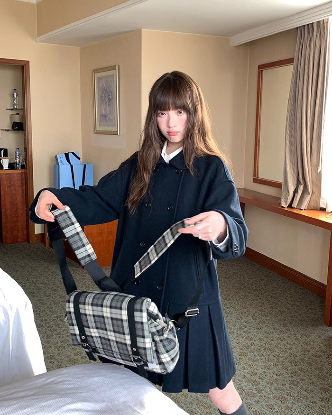 Wool Long Pleats Coat BU0093