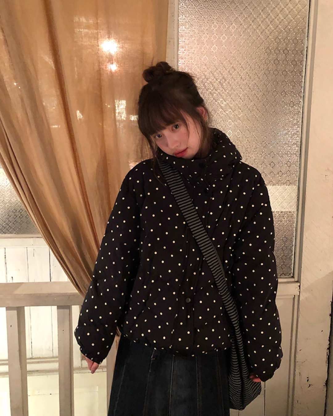 Dot Pattern Down Jacket BU0096