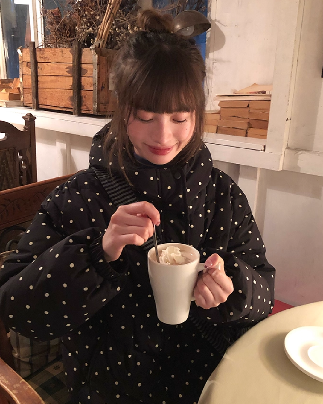 Dot Pattern Down Jacket BU0096