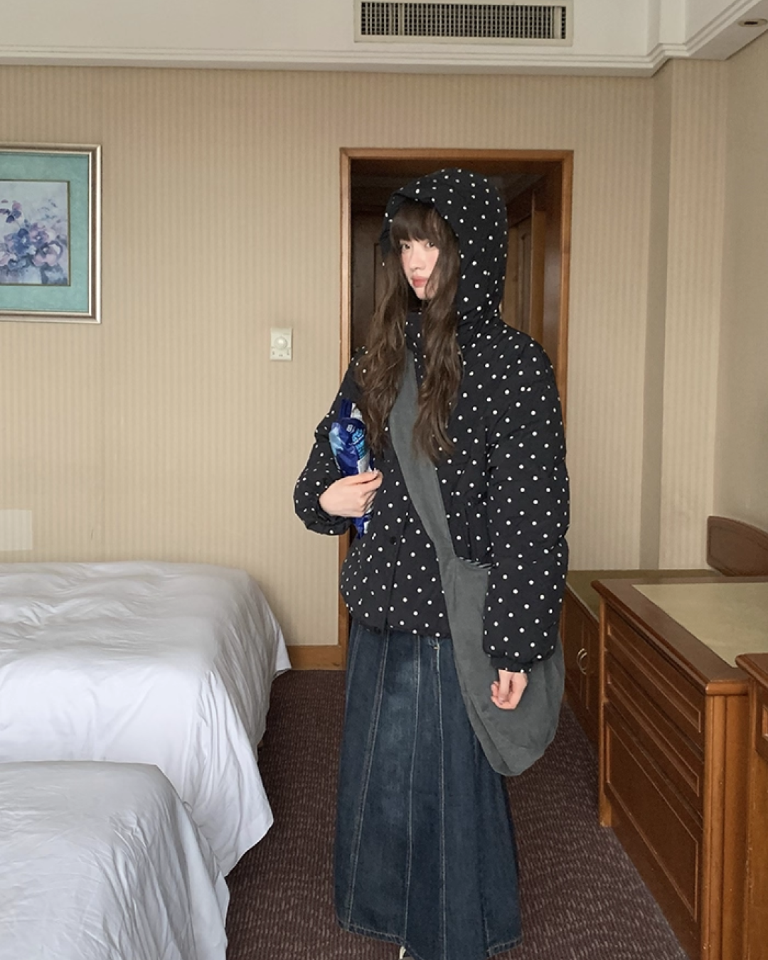 Dot Pattern Down Jacket BU0096