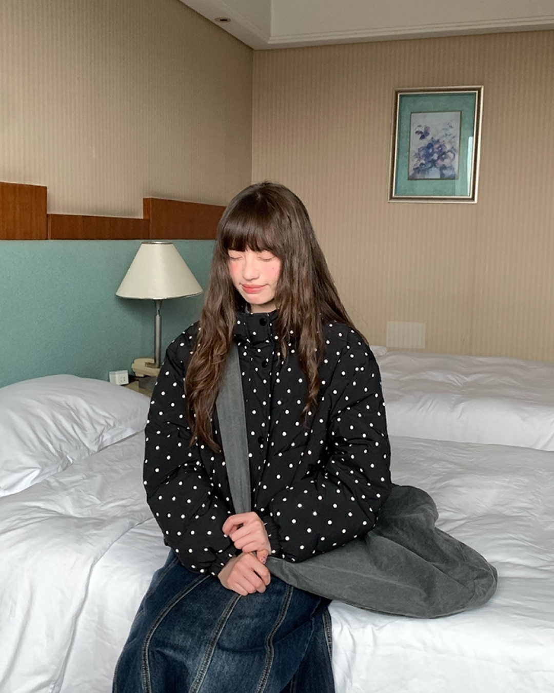 Dot Pattern Down Jacket BU0096