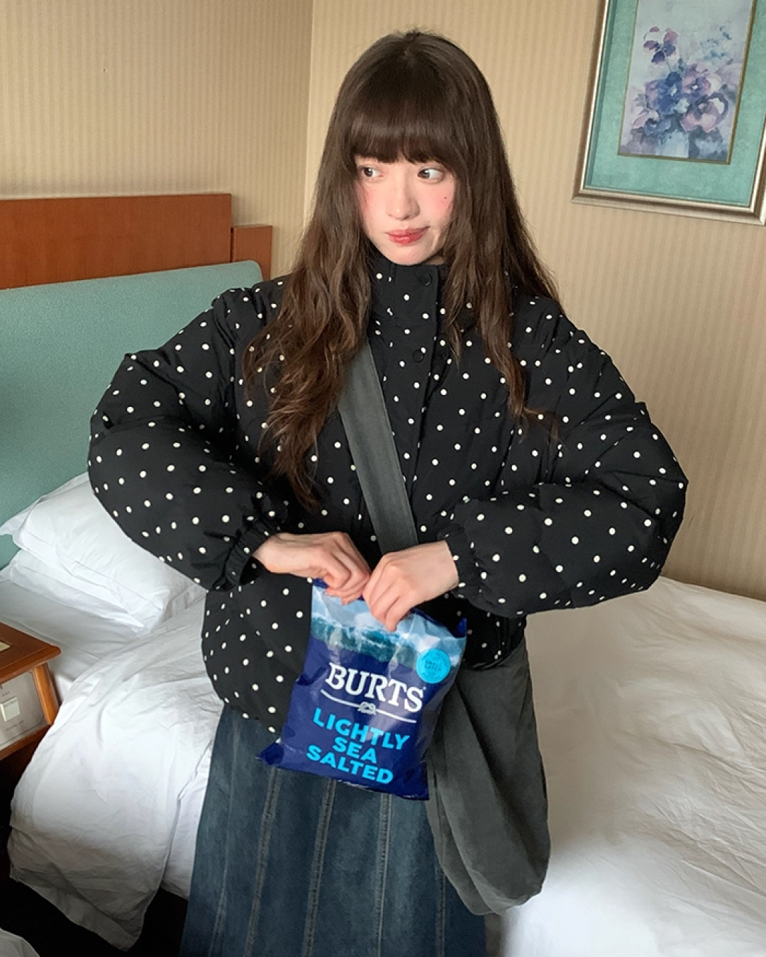 Dot Pattern Down Jacket BU0096