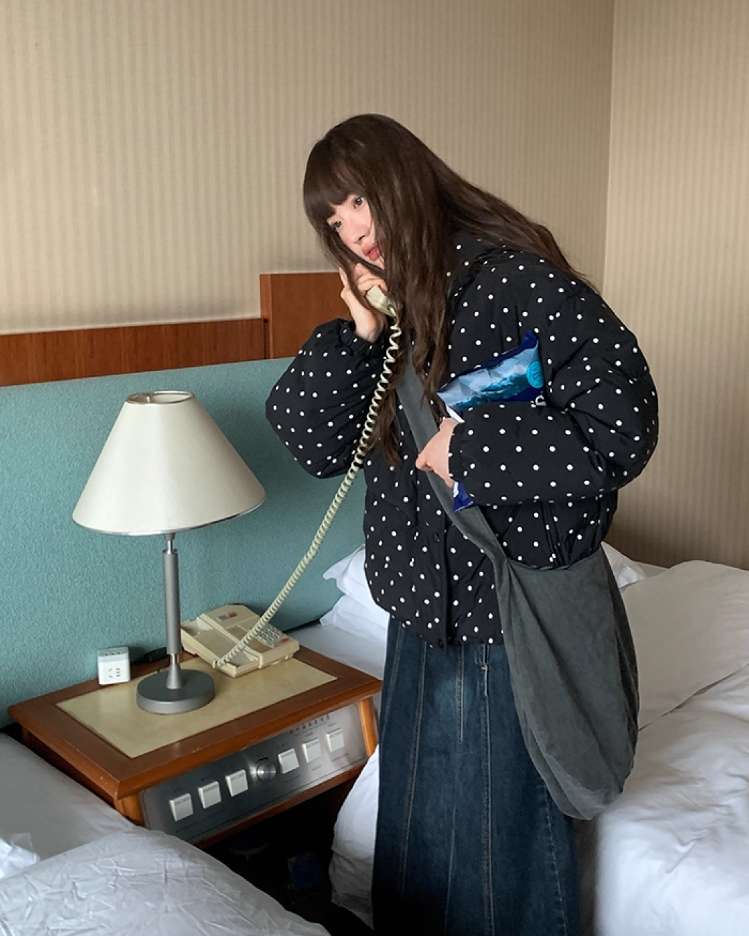 Dot Pattern Down Jacket BU0096