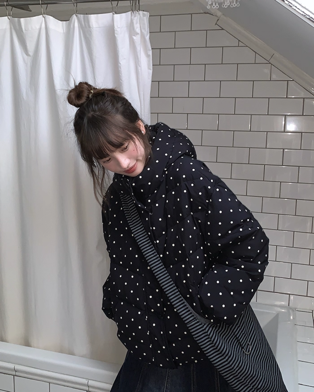 Dot Pattern Down Jacket BU0096