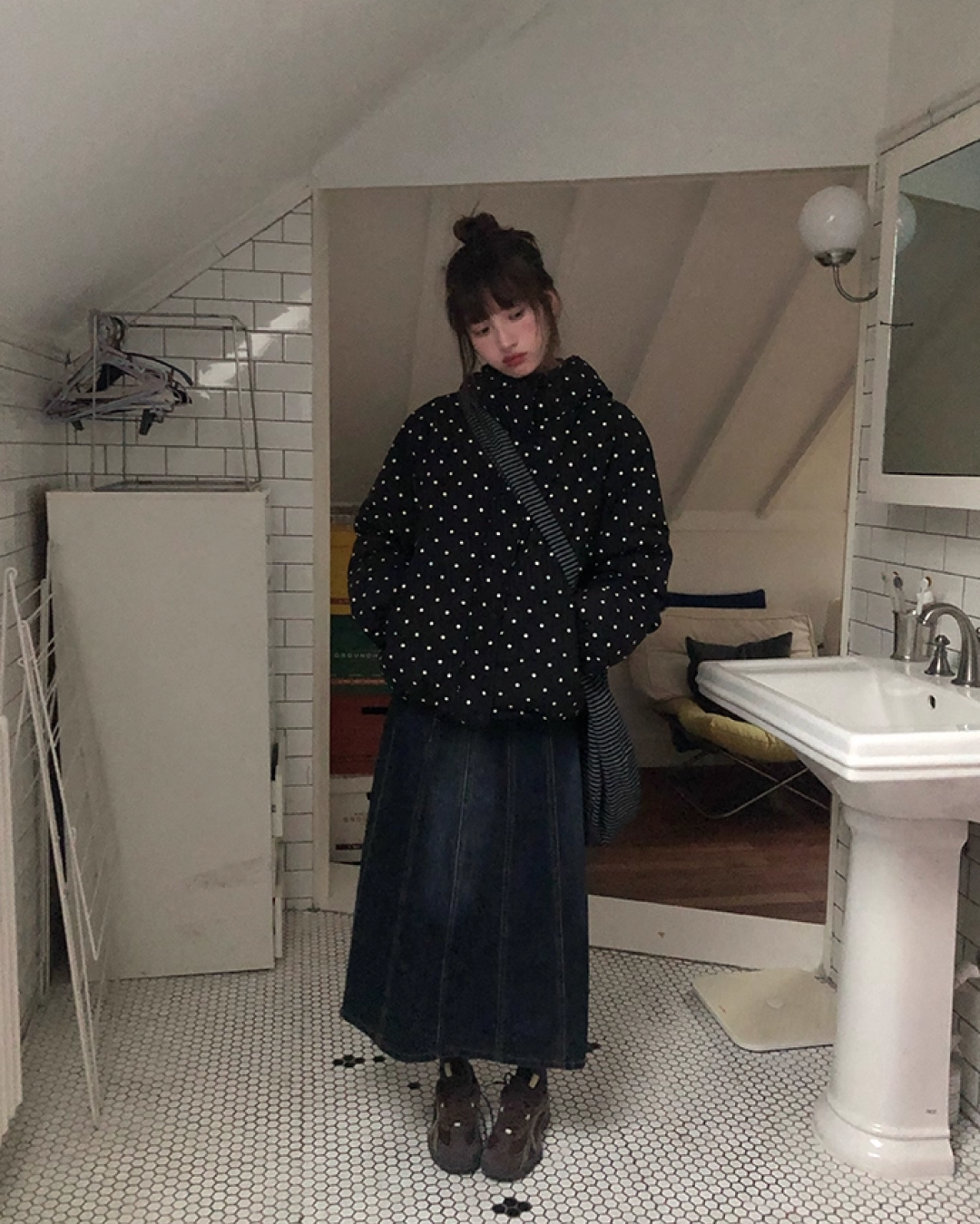 Dot Pattern Down Jacket BU0096