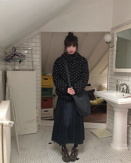 Dot Pattern Down Jacket BU0096