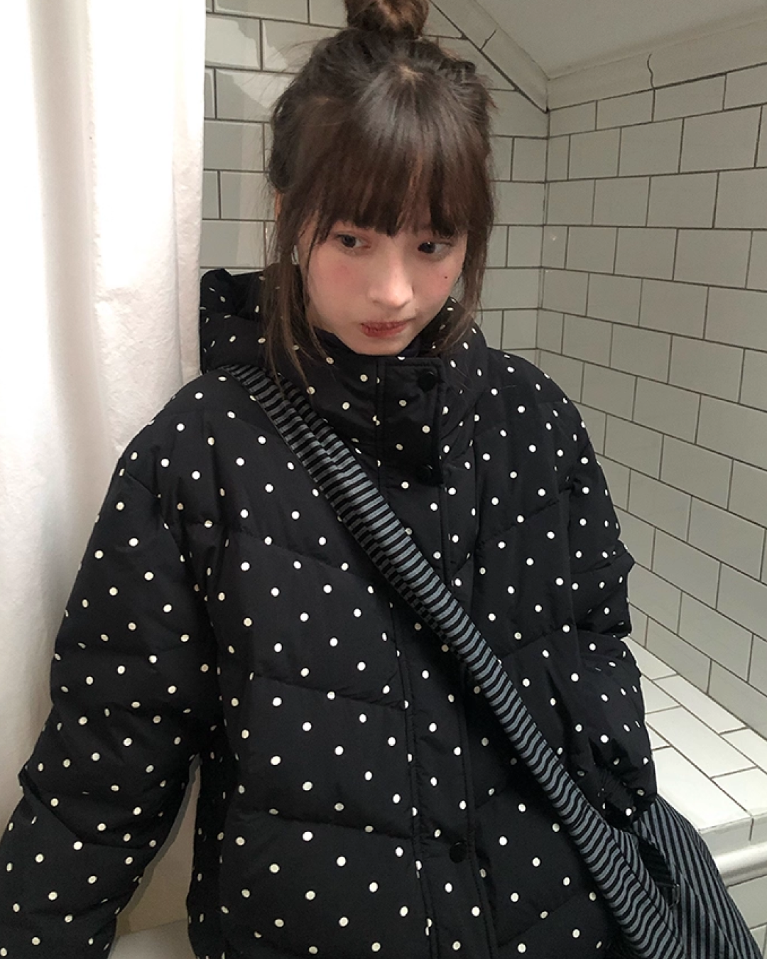 Dot Pattern Down Jacket BU0096