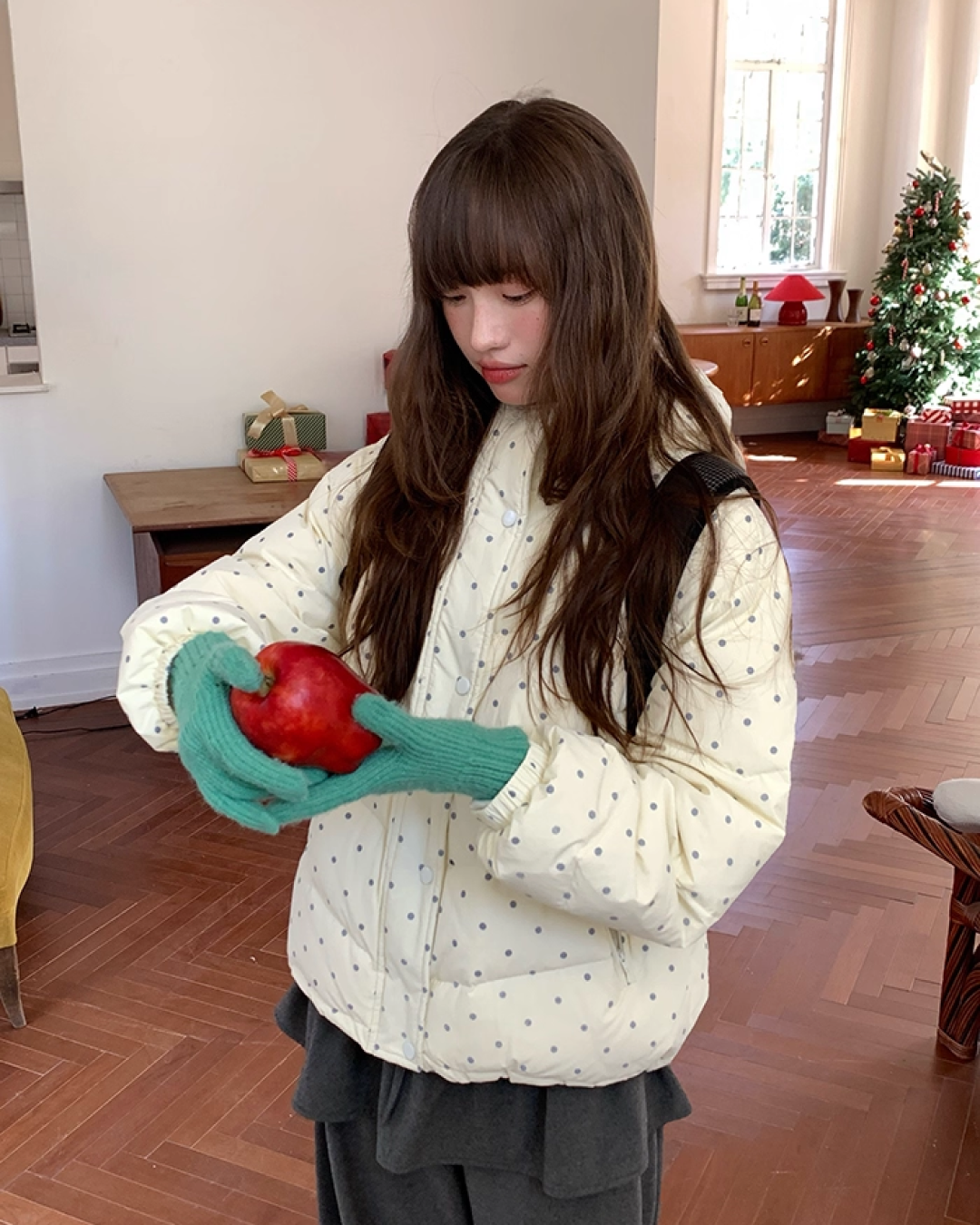 Dot Pattern Down Jacket BU0096