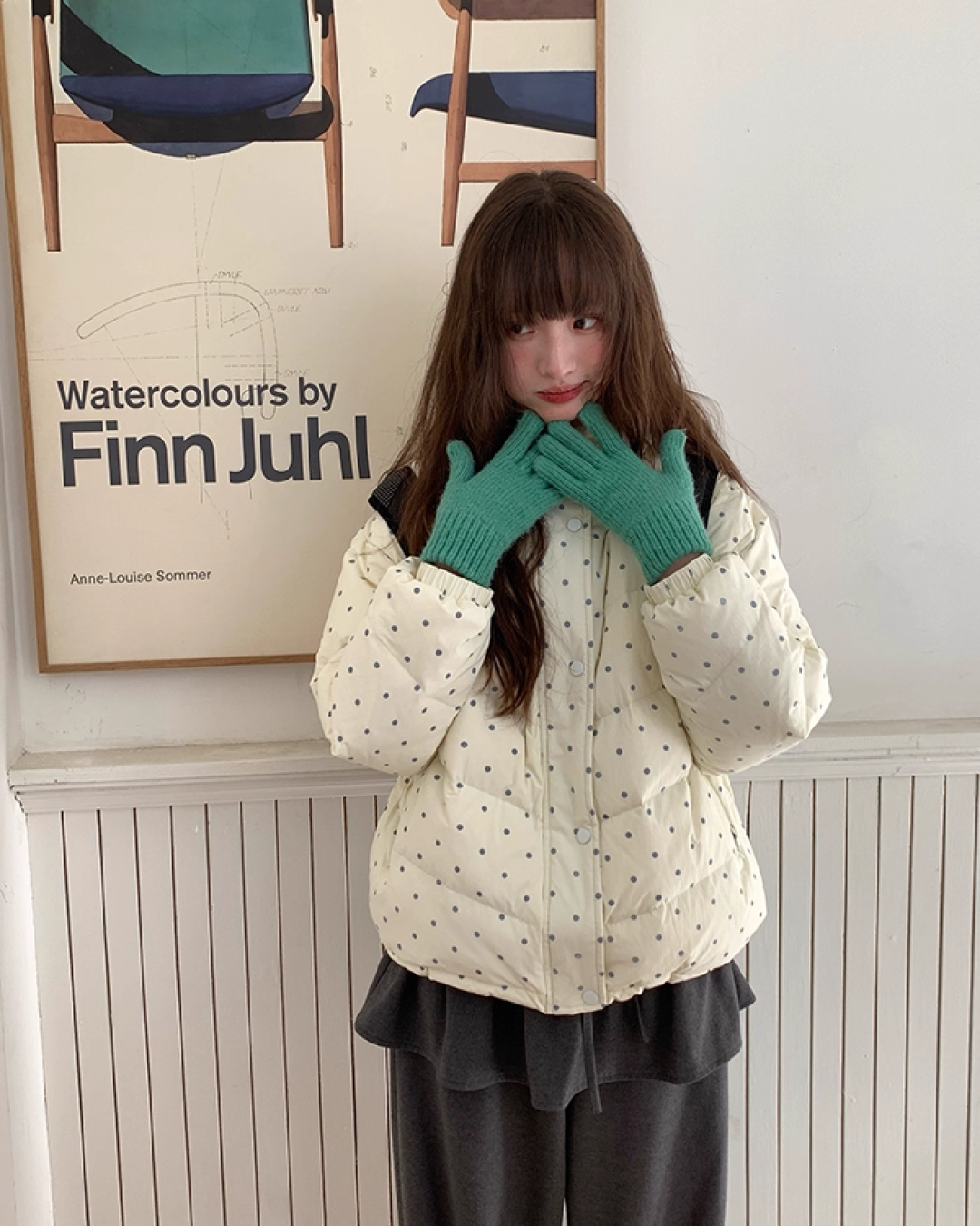 Dot Pattern Down Jacket BU0096