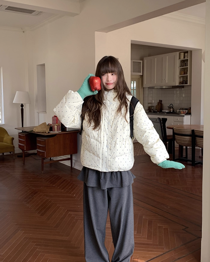 Dot Pattern Down Jacket BU0096