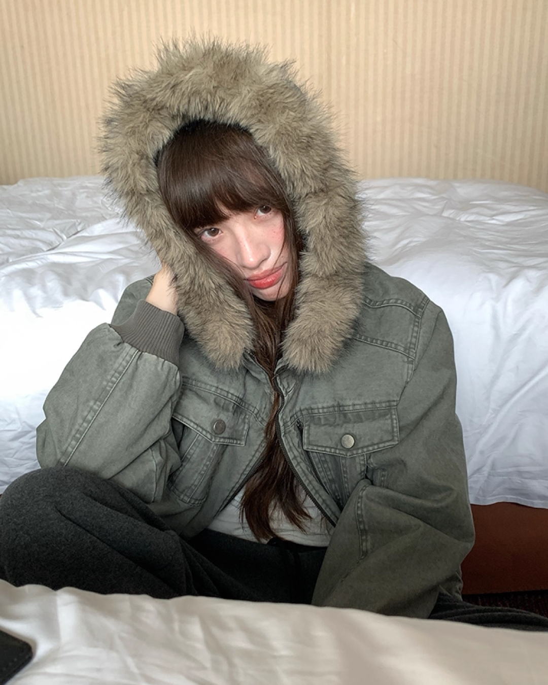 Wash Design Boa Hood Padded Jacket BU0101