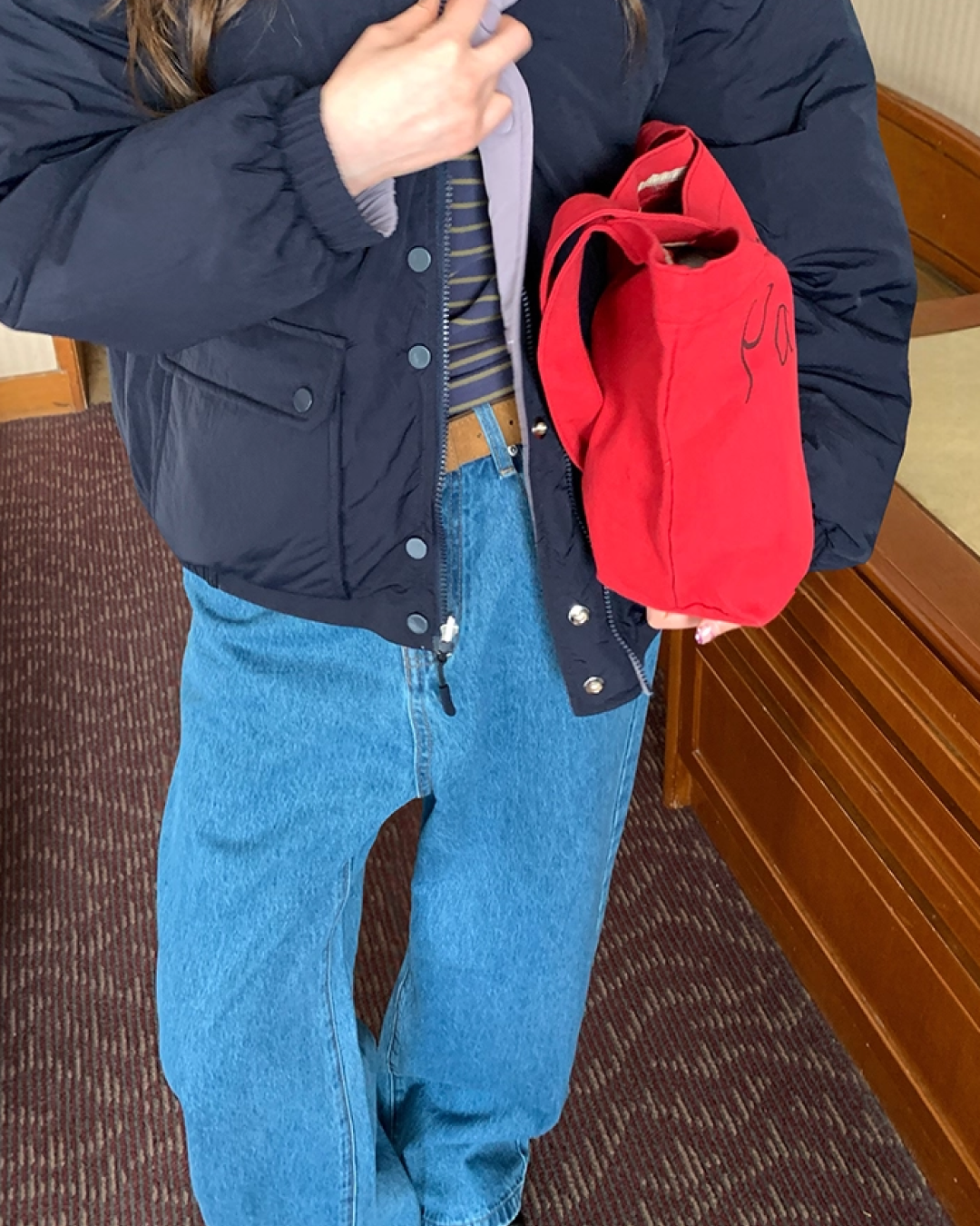 Wash Wide Denim Pants BU0103