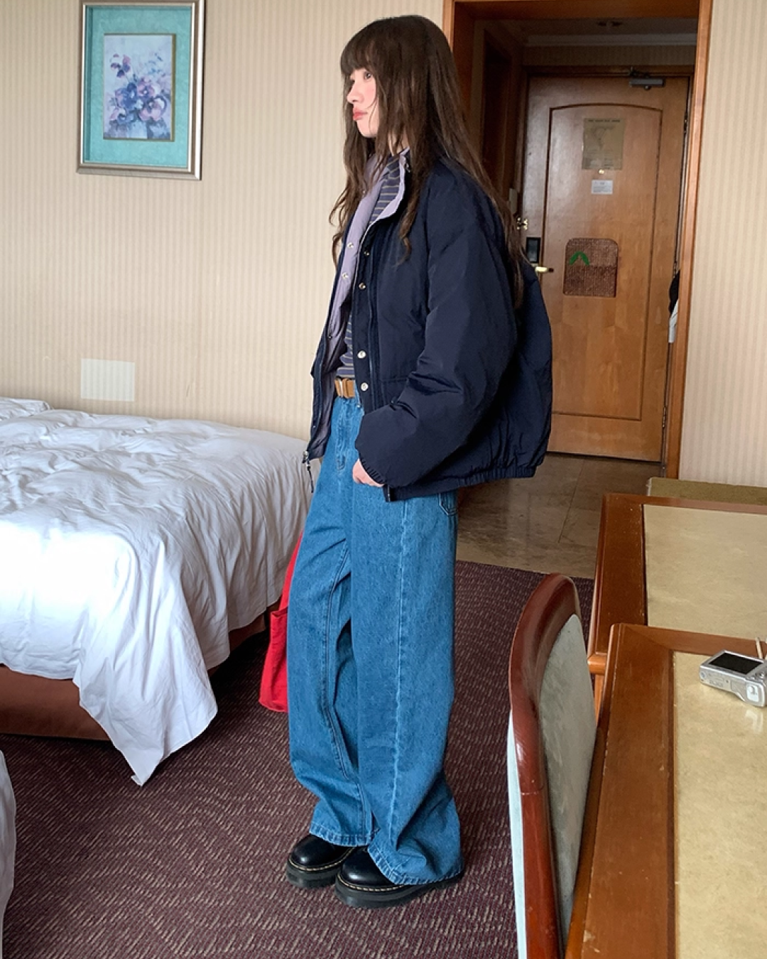 Wash Wide Denim Pants BU0103