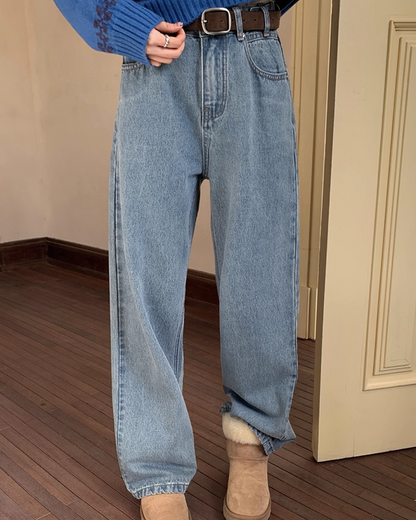 Wash Wide Denim Pants BU0103