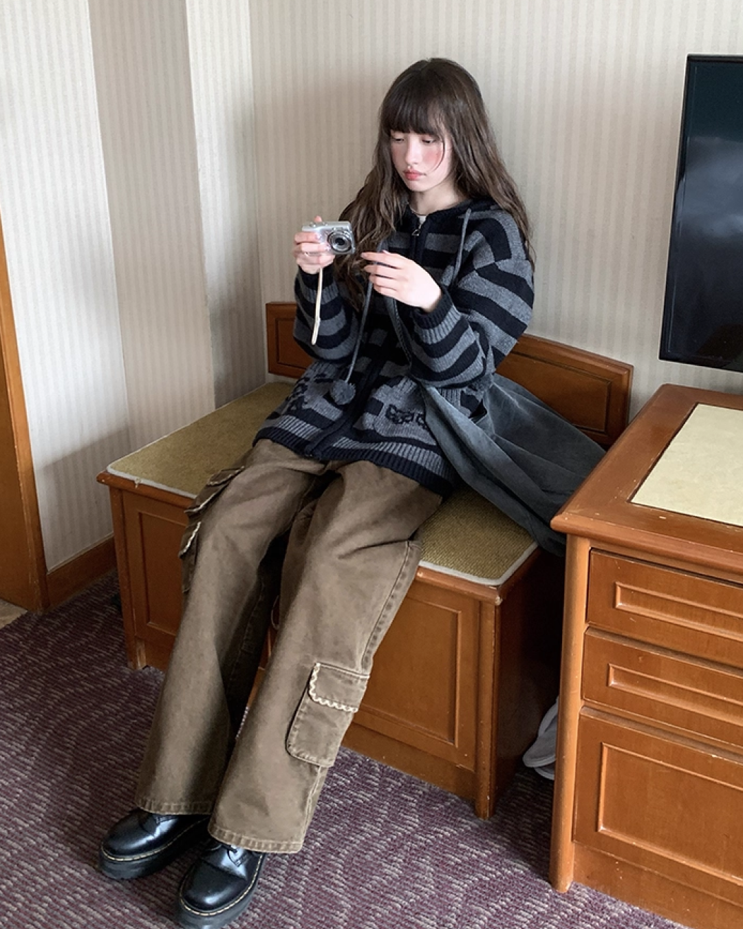 Wide Multi Pocket Pants BU0104