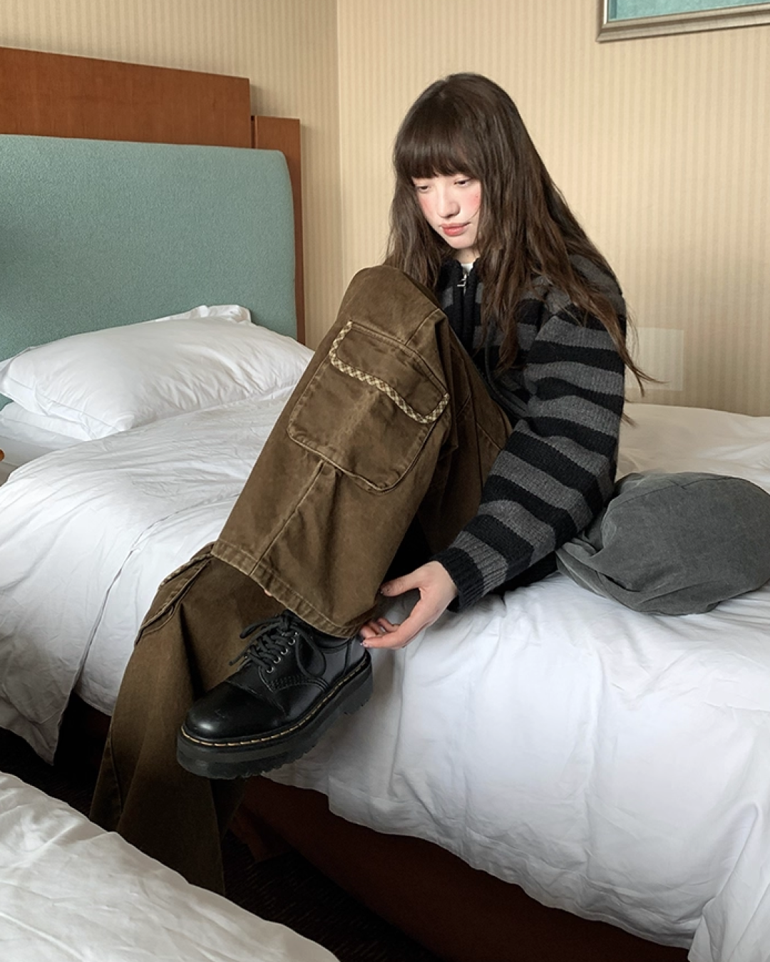 Wide Multi Pocket Pants BU0104