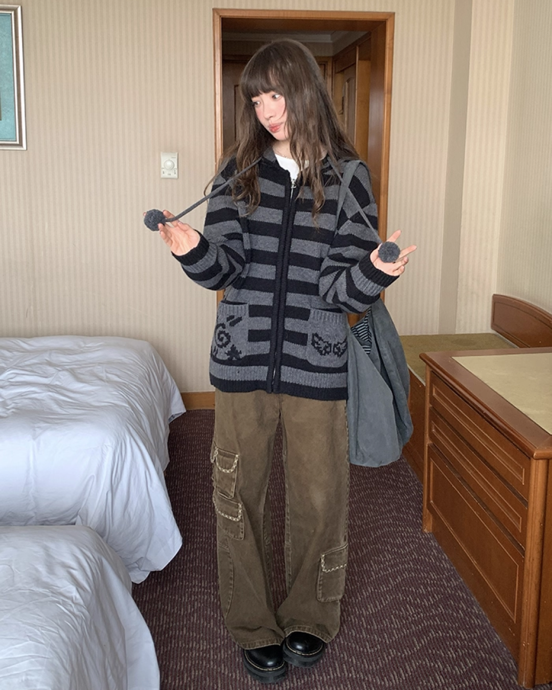 Wide Multi Pocket Pants BU0104