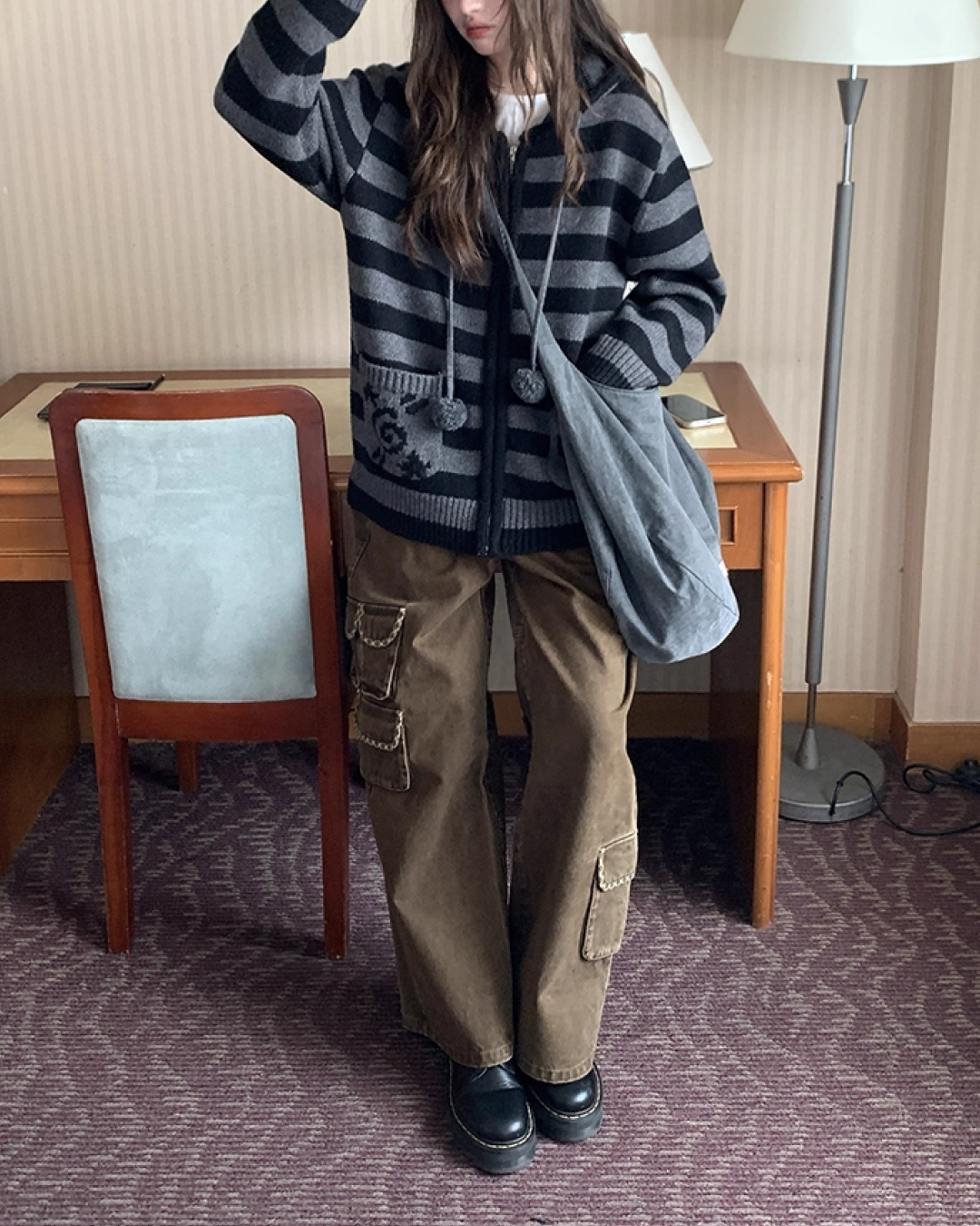 Wide Multi Pocket Pants BU0104