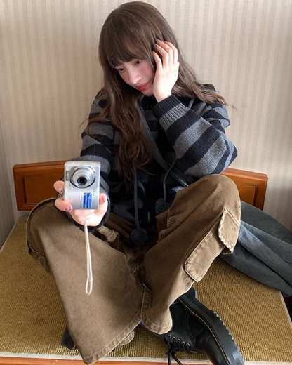 Wide Multi Pocket Pants BU0104