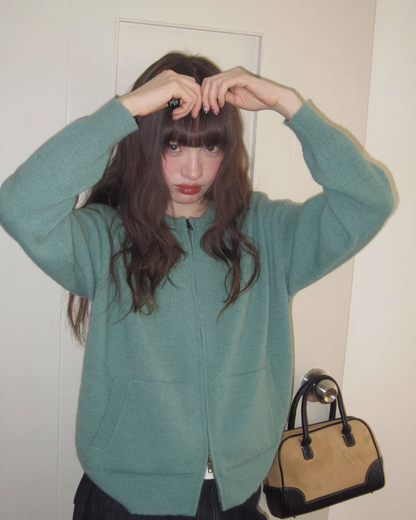 Double Zip Color Knit BU0110