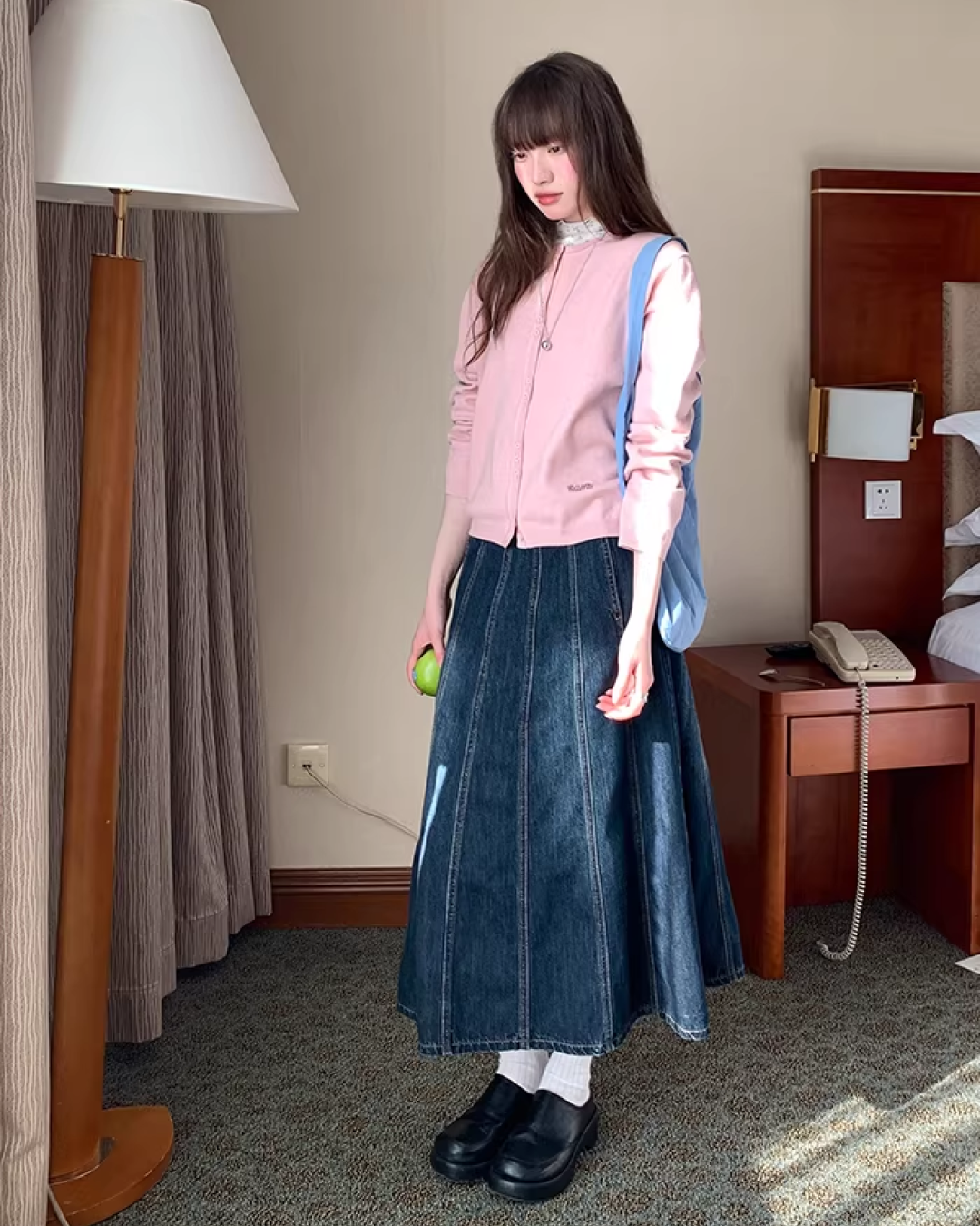 Color Accent Button Cardigan BU0116