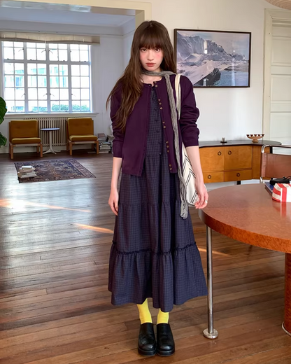 Color Accent Button Cardigan BU0116