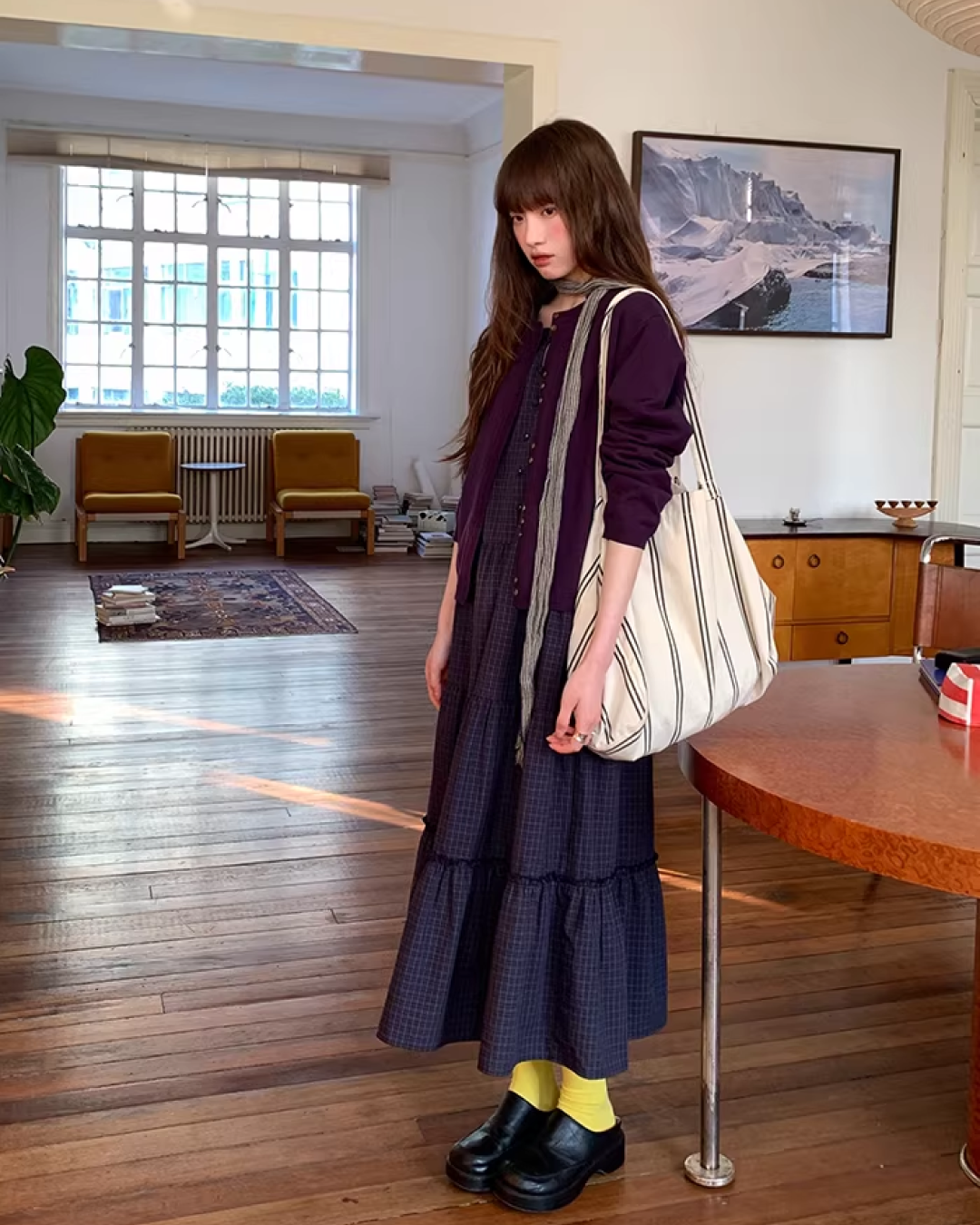 Color Accent Button Cardigan BU0116