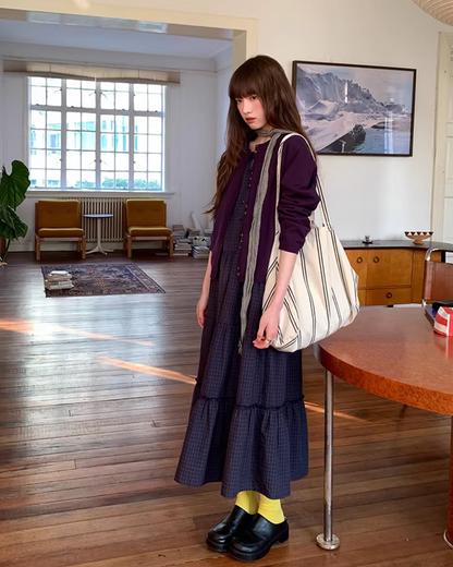 Color Accent Button Cardigan BU0116