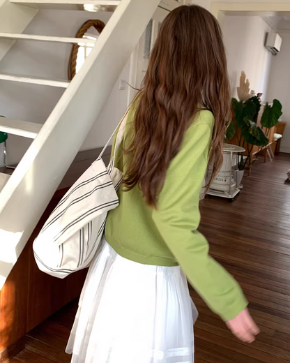 Color Accent Button Cardigan BU0116