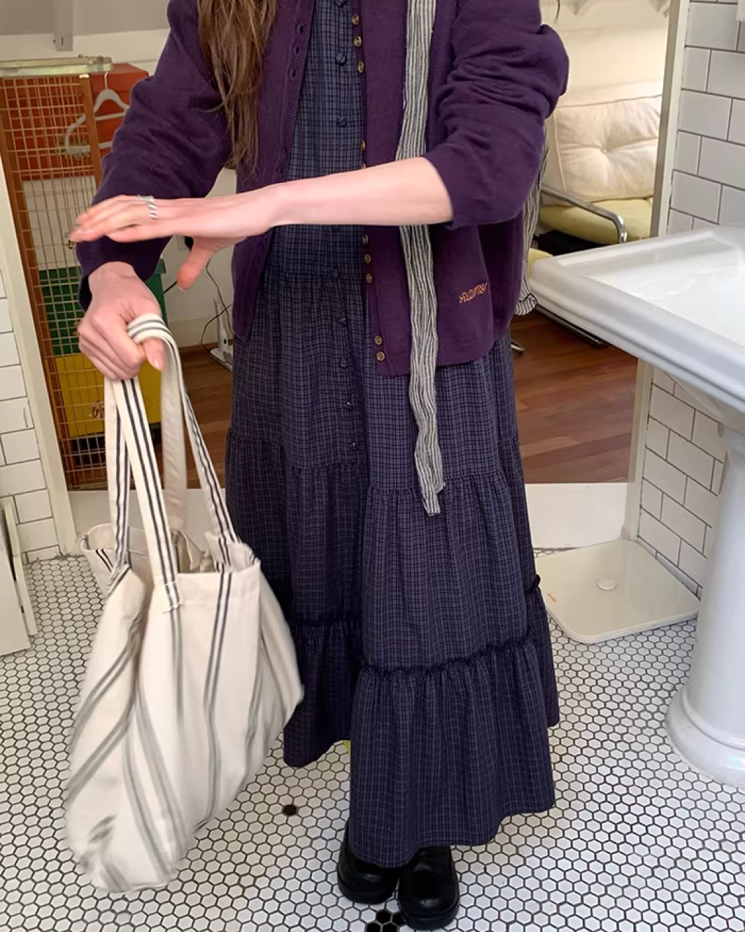 Color Accent Button Cardigan BU0116