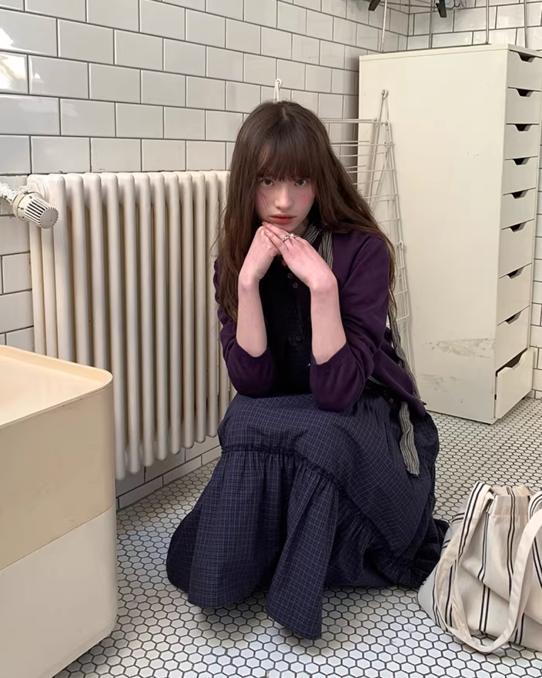 Color Accent Button Cardigan BU0116