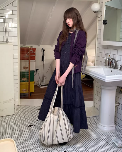 Color Accent Button Cardigan BU0116