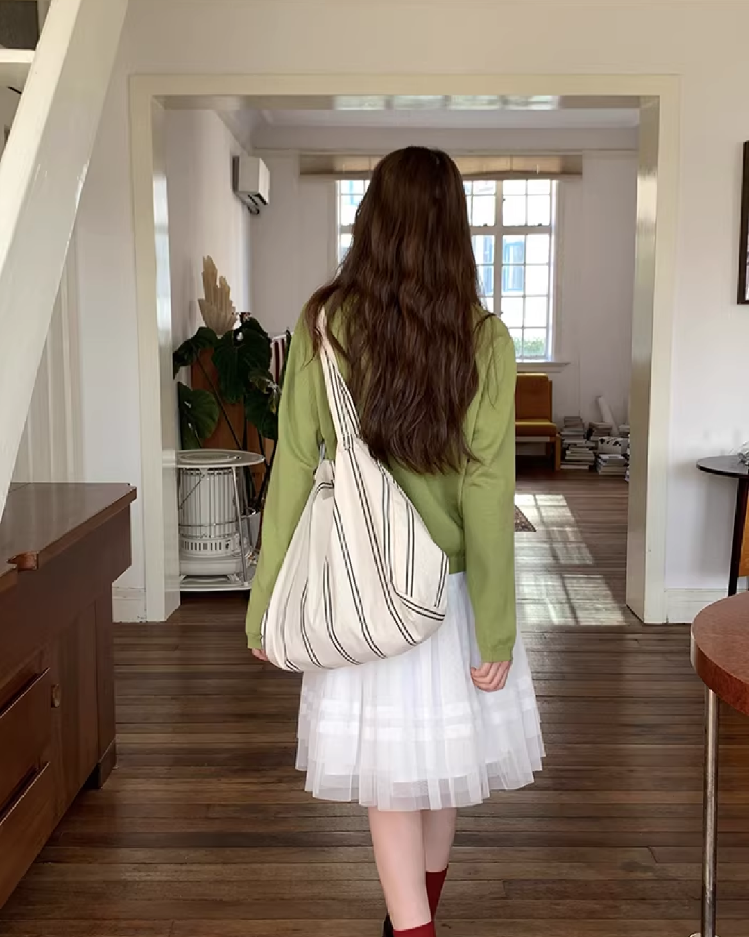 Color Accent Button Cardigan BU0116