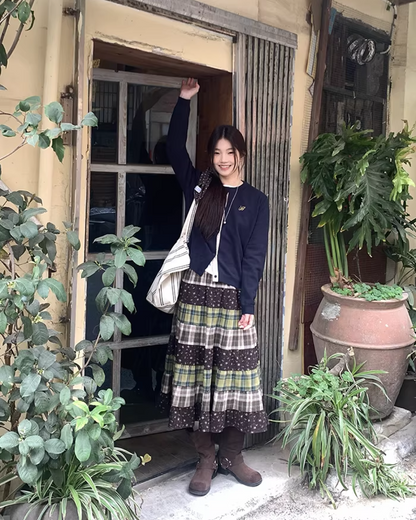 Line Polka Dots Cardigan BU0118