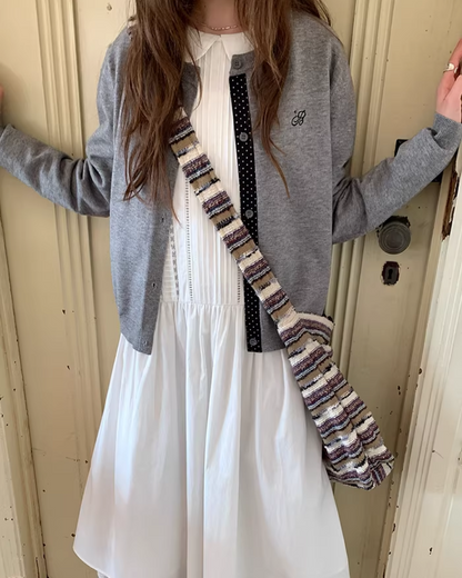 Line Polka Dots Cardigan BU0118