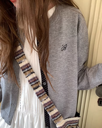 Line Polka Dots Cardigan BU0118