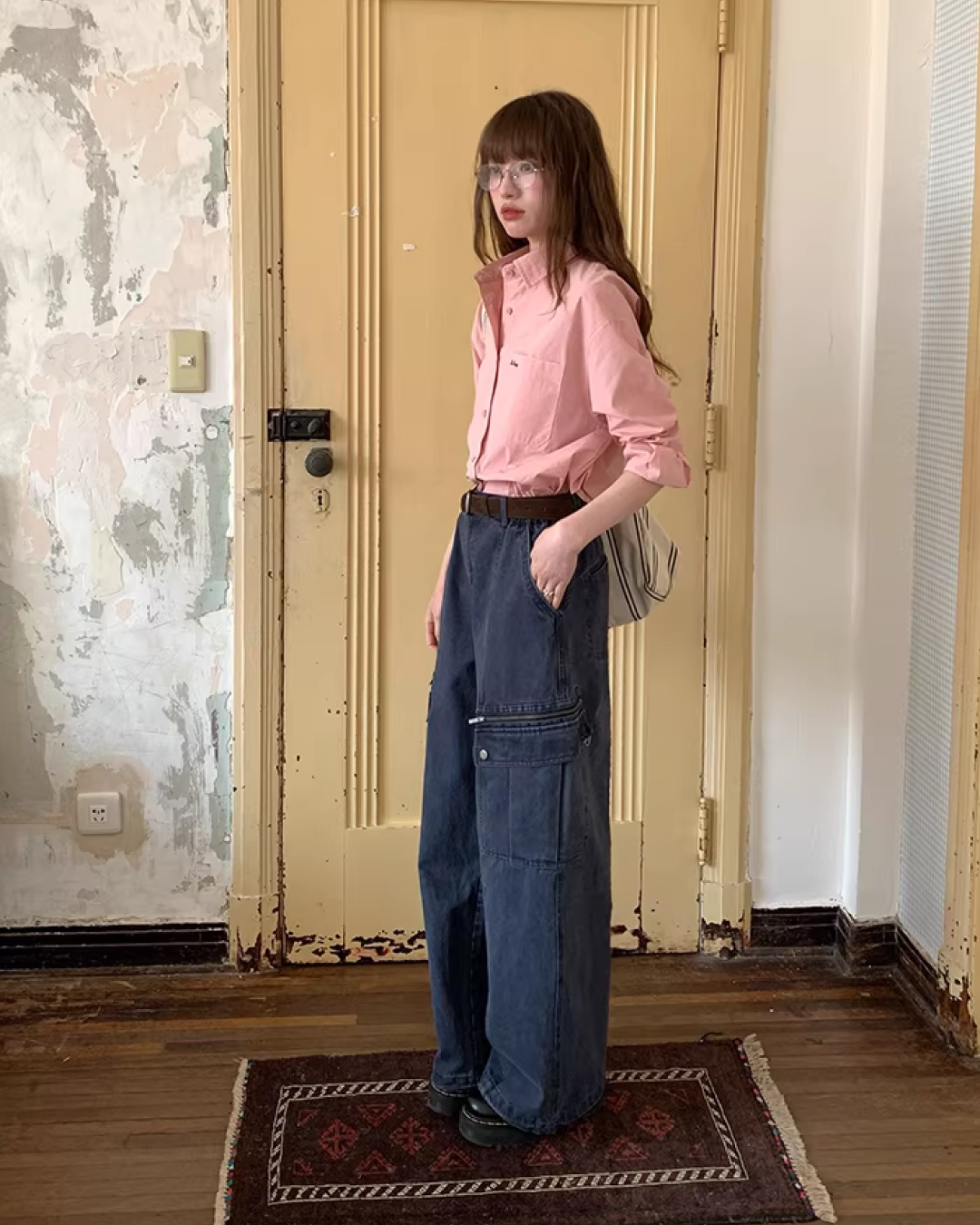 Color Chest Lettering Shirt BU0120