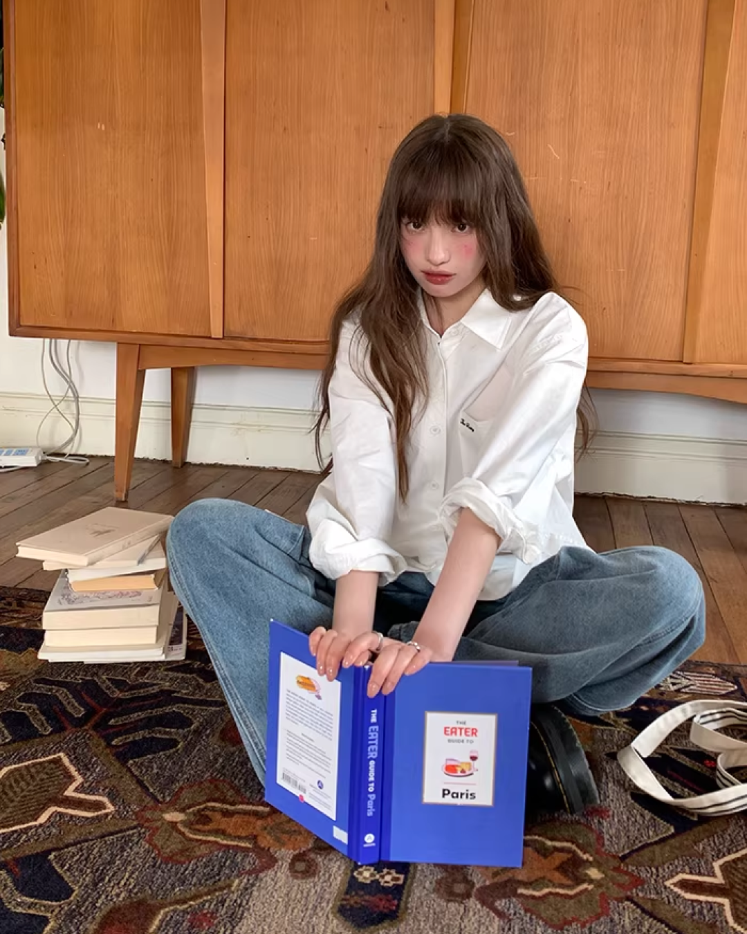 Color Chest Lettering Shirt BU0120