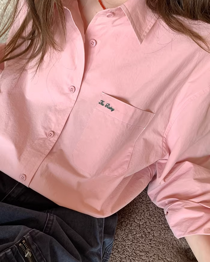 Color Chest Lettering Shirt BU0120