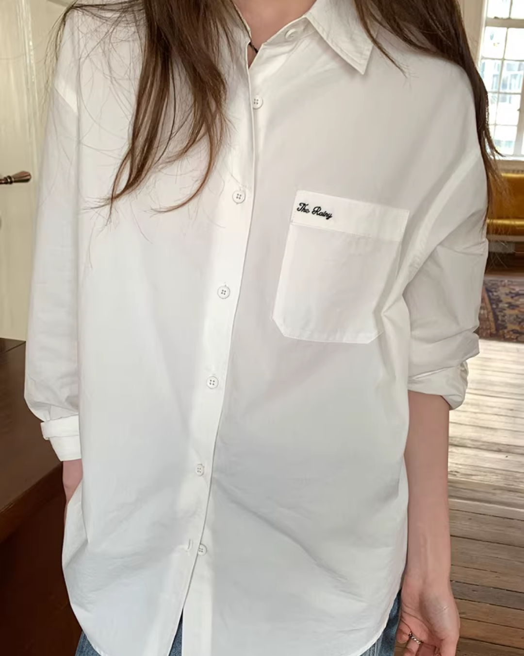 Color Chest Lettering Shirt BU0120